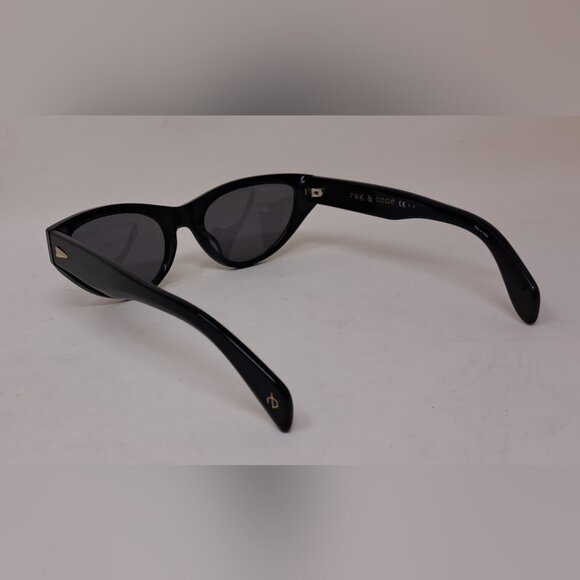 rag & bone Sunglasses Black Smoke Gray Cat-Eye Polarized RNB1062/S 54-20-140 - Picture 14 of 16